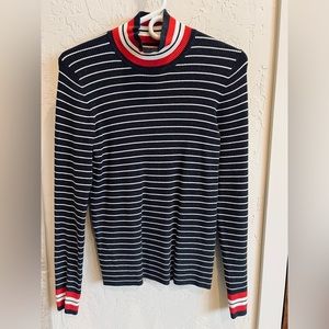 Marine Layer x Lost & Found striped mock neck XL. 70’s après-ski vibe!!